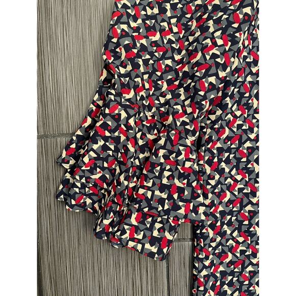 Lauren Ralph Lauren Blouse Flutter Sleeve Peasant Style Size XL Keyhole - Picture 2 of 6